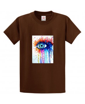 Eye Painting with Colorful Strokes Unisex Kids and Adults T-Shirt
